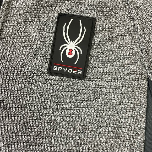Spyder Boundless | NWT Gray on Gray Quarter Zip Pullover Hoodie Sweatshirt - Picture 8 of 13